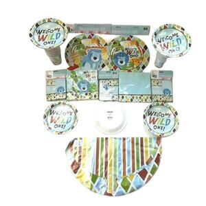 Happy Birthday 1st Birthday Welcome Wild 1 Decoration Kit Bundle